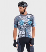 Alé PR-R Skull nyári kerékpáros férfi mez szürke