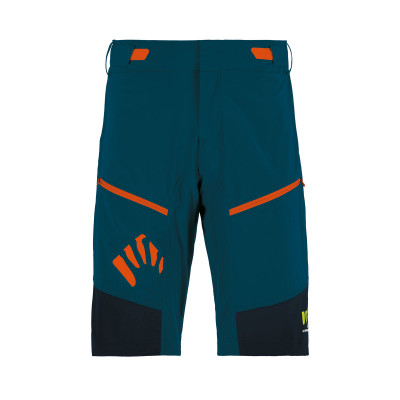 Outdoorové MTB nohavice pánske Karpos Rapid Baggy modré/tmavomodré/oranžové